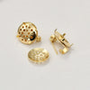Jewelry Material Copper Geometric Brooch Buckle With 14K Gold Electroplated Treatment