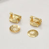 Jewelry Material Copper Geometric Brooch Buckle With 14K Gold Electroplated Treatment