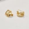 Jewelry Material Copper Geometric Brooch Buckle With 14K Gold Electroplated Treatment