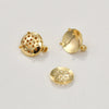 Jewelry Material Copper Geometric Brooch Buckle With 14K Gold Electroplated Treatment