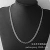Jewelry Men's Necklace Stainless Steel Chain Titanium Steel Pendant Six Sided Grinding Polishing