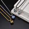 Jewelry Men's Stainless Steel And Titanium Steel Football Pendant Geometric Style Electroplated