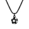 Jewelry Men's Stainless Steel And Titanium Steel Football Pendant Geometric Style Electroplated