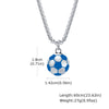 Jewelry Men's Stainless Steel And Titanium Steel Football Pendant Geometric Style Electroplated