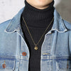 Jewelry Men's Stainless Steel And Titanium Steel Football Pendant Geometric Style Electroplated