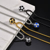 Jewelry Men's Stainless Steel And Titanium Steel Football Pendant Geometric Style Electroplated