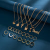 Jewelry Metal Alloy Multibutterfly Lock Pendant Necklace Animal Geometric Zodiac Electroplating