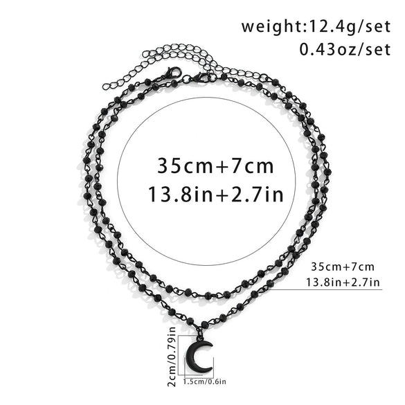 Jewelry Metal Alloy Round Star Geometric Painted Necklace For Women