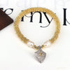 Jewelry Metal Beaded Star Moon Pendant Heart Shape Micropaved Bracelet