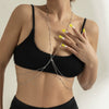 Jewelry Metal Bikini Style Geometric Rhinestone Electroplated Women's Chest Chain