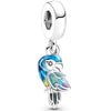 Jewelry Metal Blue Butterfly Pendant With Totem Pattern Electroplating