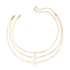 Jewelry Metal Box Chain Collarbone Necklace With Alloy Imitation Pearl Pendant Retro Allmatch Geometric Style For Women