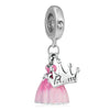 Jewelry Metal Cartoon Princess Skirt Beaded Pendant Totem Electroplated Diy Bracelet Beads Accessories