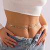 Jewelry Metal Chain Body Chain Waist Chain Sequins Stacked Love Claw Tassel Rhinestone Multiple Circles Lobster Clasp