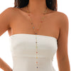 Jewelry Metal Chain Geometric Rhinestone Electroplating Long Necklace For Women