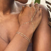 Jewelry Metal Cold Style Geometric Women's Multilayer Sequin Thin Chain Bracelet Set Electroplated