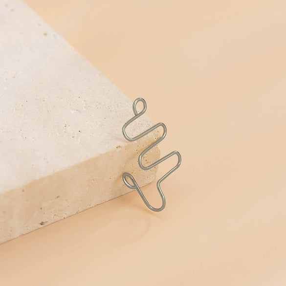 Jewelry Metal Copper Iron Geometric Heart Shaped Electroplating Non Hole Piercing Nose Clip For Women