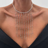 Jewelry Metal Cross Pendant Necklace Imitation Pearl Iron Chain Copper Clad Chain Alloy Pendant Geometric Electroplated