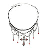 Jewelry Metal Cross Tassel Waist Chain Dark Gothic Blood Drop Bead Body Chain Lobster Clasp