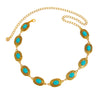Jewelry Metal Cut Out Splicing Body Chain Waist Chain Alloy Turquoise Imitation Pearl Lobster Clasp