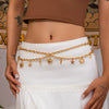 Jewelry Metal Doublelayer Body Chain With Star Sun Pendant Iron Chain Alloy Fashion Style