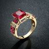 Jewelry Metal Electroplated Geometric Square Zircons Inlaid Fashionable Trendy Exquisite