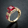 Jewelry Metal Electroplated Geometric Square Zircons Inlaid Fashionable Trendy Exquisite