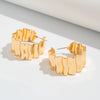 Jewelry Metal Exaggerated Geometric Semicircle Cshaped Electroplated Earrings For Women