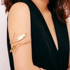 Jewelry Metal Geometric Exaggerated Open Arm Ring Bracelet Electroplated For Women