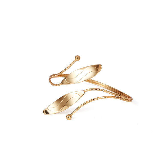 Jewelry Metal Geometric Exaggerated Open Arm Ring Bracelet Electroplated For Women