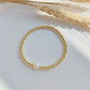Jewelry Metal Geometric Handwoven Elastic Bracelet For Women With Natural Pearl