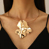 Jewelry Metal Geometric Pendant Necklace Electroplated For Women