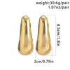 Jewelry Metal Geometric Square Punk Style Electroplated Water Drop Earrings For Women