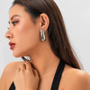 Jewelry Metal Geometric Square Punk Style Electroplated Water Drop Earrings For Women