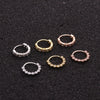 Jewelry Metal Geometric Zircon Inlaid Nose Ring For Women