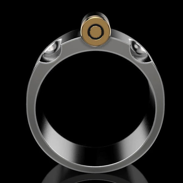 Jewelry Metal Goldplated Geometric Bullet Ring Electroplated For Women And Unisex