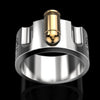 Jewelry Metal Goldplated Geometric Bullet Ring Electroplated For Women And Unisex