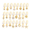 Jewelry Metal Heart Shape Electroplating Pendant Earrings Nose Ring For Women