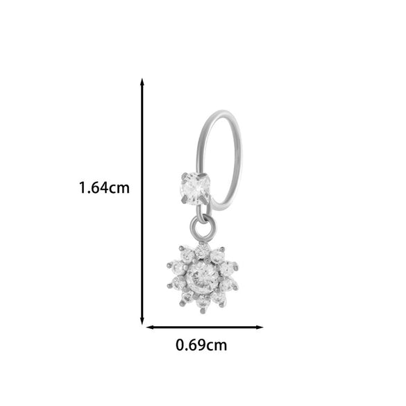 Jewelry Metal Heart Shape Electroplating Pendant Earrings Nose Ring For Women