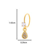 Jewelry Metal Heart Shape Electroplating Pendant Earrings Nose Ring For Women
