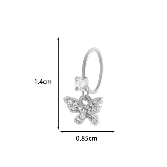Jewelry Metal Heart Shape Electroplating Pendant Earrings Nose Ring For Women
