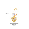 Jewelry Metal Heart Shape Electroplating Pendant Earrings Nose Ring For Women