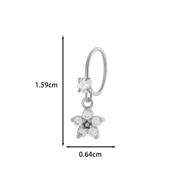 Jewelry Metal Heart Shape Electroplating Pendant Earrings Nose Ring For Women
