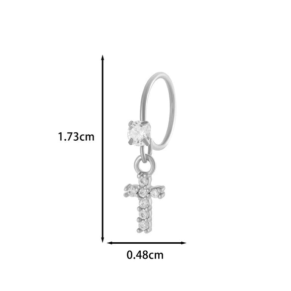 Jewelry Metal Heart Shape Electroplating Pendant Earrings Nose Ring For Women