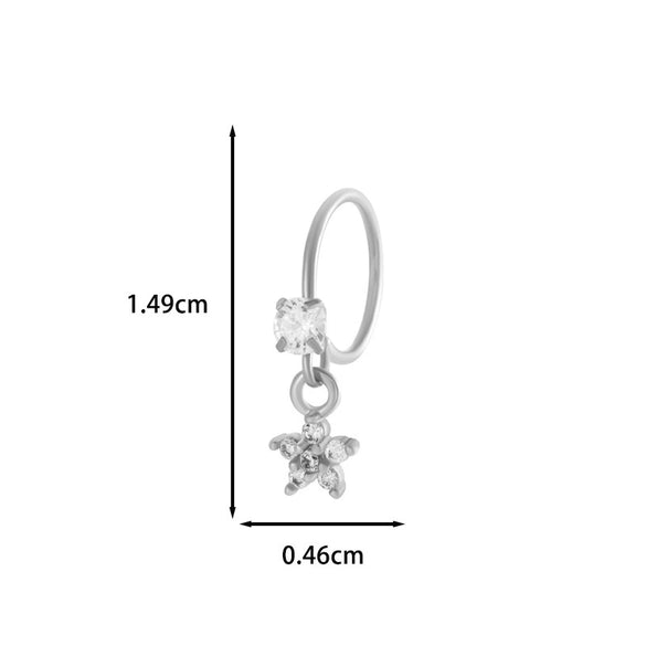 Jewelry Metal Heart Shape Electroplating Pendant Earrings Nose Ring For Women