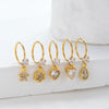 Jewelry Metal Heart Shape Electroplating Pendant Earrings Nose Ring For Women