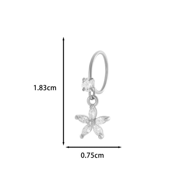 Jewelry Metal Heart Shape Electroplating Pendant Earrings Nose Ring For Women