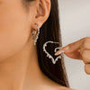 Jewelry Metal Heart Shape Geometric Electroplating Women's Earrings