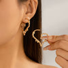 Jewelry Metal Heart Shape Geometric Electroplating Women's Earrings
