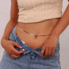 Jewelry Metal Hiphop Doublelayer Flat Snake Bone Chain Waist Chain Body Chain For Women